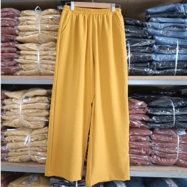 Quần trung niên nữ ống suông lưng thun bigsize đũi mềm nhẹ mát siêu thị 24h - Giá 109.000đ