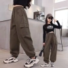 Quần túi hộp kaki nữ 18-50kg, ống suông rộng cạp chun, lưng cao, phù hợp bé gái 6-14 tuổi, giá 77.000đ 7