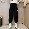 Quần túi hộp kaki nữ 18-50kg, ống suông rộng cạp chun, lưng cao, phù hợp bé gái 6-14 tuổi, giá 77.000đ 16