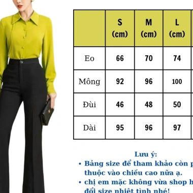 Quần Vải Nữ Ống Loe Oxatyl Q12 Quần Tây Công Sở Vải Tuyết Mưa Dày Ưu Đãi 212.800 8