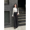 Quần Vải Nữ Quần Tây Nữ Ống Suôn Cạp Cao Chất Liệu Như Ý - Phong Cách Công Sở Giá 145k 2