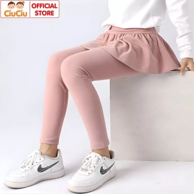 Quần váy legging giữ nhiệt cho bé gái CIUCIU KID, vải lông co dãn 4 chiều, mềm mịn, giữ ấm cực tốt, chỉ 145.000đ 7