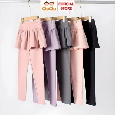 Quần váy legging giữ nhiệt cho bé gái CIUCIU KID, vải lông co dãn 4 chiều, mềm mịn, giữ ấm cực tốt, chỉ 145.000đ 9