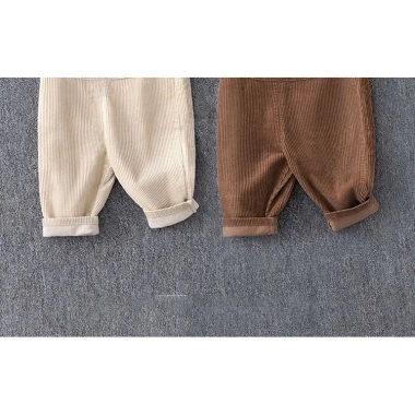 Quần yếm bé 0-3Y Corduroy Hàn Quốc, xuân thu thoáng mát nhiệt đới, phong cách trẻ, giảm giá 163.919₫