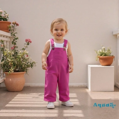 Quần yếm Denim Aqua-Kid màu trơn không tay, dây đeo vai chỉnh được - Giá ưu đãi 9