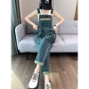 Quần yếm denim cổ điển nữ thời trang thu đông - Tôn body thon gọn, giảm 23%