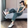 Quần yếm denim cổ điển nữ thời trang thu đông - Tôn body thon gọn, giảm 23% 8