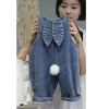 Quần yếm denim trẻ em LeTong có tai thỏ, quần dài dễ thương cho bé gái 7