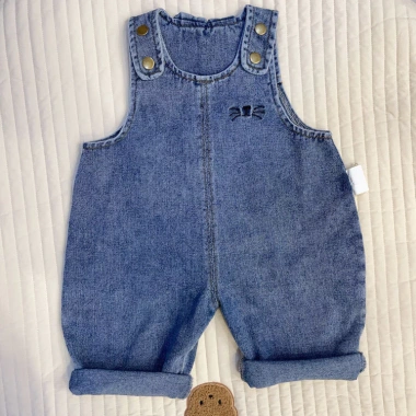 Quần yếm denim trẻ em LeTong có tai thỏ, quần dài dễ thương cho bé gái 8