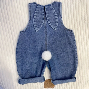 Quần yếm denim trẻ em LeTong có tai thỏ, quần dài dễ thương cho bé gái 9