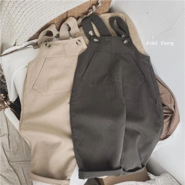 Quần yếm Unisex 2-6 tuổi dáng rộng Hàn Quốc mùa thu - xuân nhiệt đới, thoáng khí nhẹ, phong cách phiêu lưu 178.454 VND