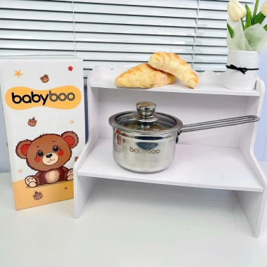 Quánh Inox 304 BabyBoo chống dính Nấu cháo bột cho bé đáy 14cm giá 226.600 VND 3