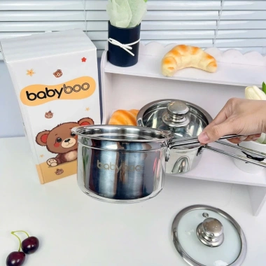 Quánh Inox 304 BabyBoo chống dính Nấu cháo bột cho bé đáy 14cm giá 226.600 VND 4