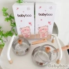 Quánh Inox 304 Babyboo Size 14 tay cầm inox và gỗ, giá 234.800đ ăn dặm 4
