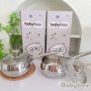 Quánh Inox 304 Babyboo Size 14 tay cầm inox và gỗ, giá 234.800đ ăn dặm 5