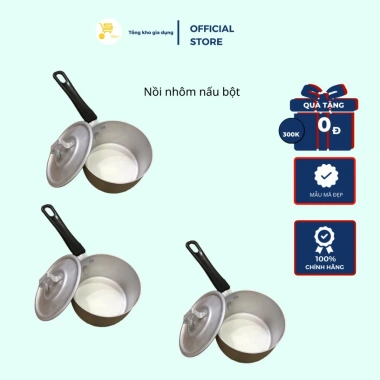 Quánh Nhôm Xoong Nồi Nấu Bột Mta-Mart - Dày Dặn, Tiện Lợi, Giá 122k