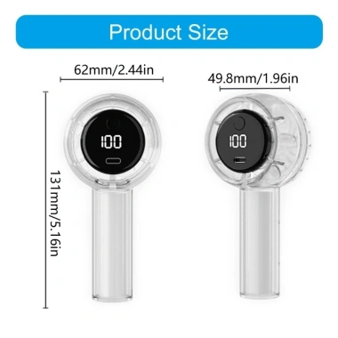 Quạt cầm tay 1.200mAh mạnh mẽ, màn hình kỹ thuật số, di động, giảm giá 18%