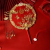Quạt Cầm Tay Cô Dâu Handmade Vintage, Trang Trí Đám Cưới, Giá 163.900₫ 2