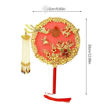 Quạt Cầm Tay Cô Dâu Handmade Vintage, Trang Trí Đám Cưới, Giá 163.900₫ 5