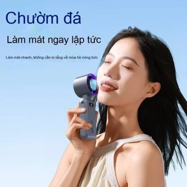 Quạt cầm tay đá làm mát mini, tốc độ cao, gập lại - giảm giá 310,100₫ cho phụ nữ 2