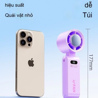 Quạt cầm tay đá làm mát mini, tốc độ cao, gập lại - giảm giá 310,100₫ cho phụ nữ 4