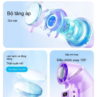 Quạt cầm tay đá làm mát mini, tốc độ cao, gập lại - giảm giá 310,100₫ cho phụ nữ 6