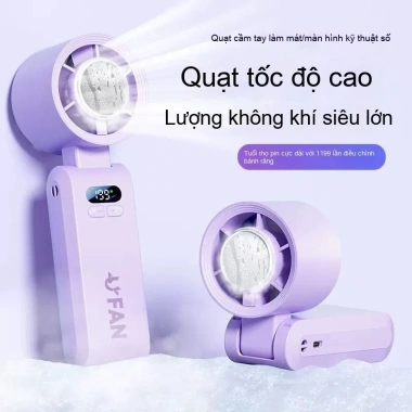 Quạt cầm tay đá làm mát mini, tốc độ cao, gập lại - giảm giá 310,100₫ cho phụ nữ 17