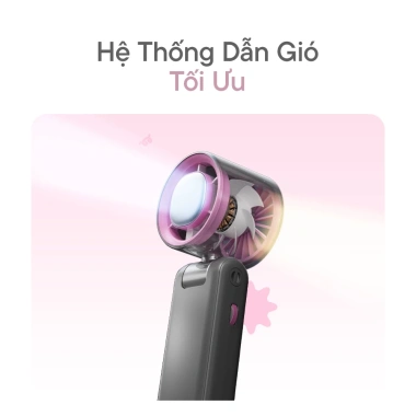 Quạt cầm tay Innoyo Fans Ice 100 cấp độ gió, gập 180 độ, tích hợp sò lạnh, bảo hành 6 tháng, tặng dây đeo 4