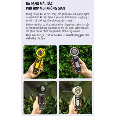 Quạt cầm tay miLife F9P 13 độ - Siêu mạnh, đầu làm lạnh, Giá ưu đãi 445.000đ 5