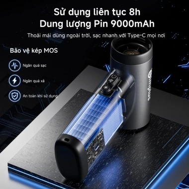 Quạt cầm tay mini Simplus Jet1 Gió mạnh, đèn LED tiện lợi, giảm 20% 4
