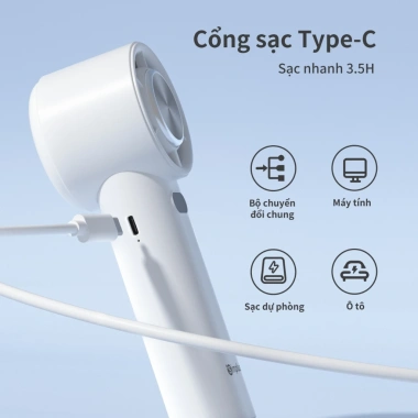 Quạt cầm tay Simplus Pink 4.000mAh – Không khí nén lạnh, tốc độ BlastX, bảo hành 1 năm 1 đổi 1 2