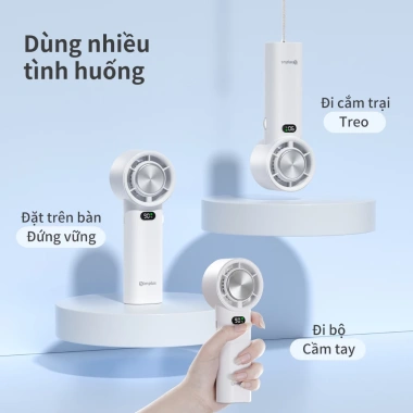 Quạt cầm tay Simplus Pink 4.000mAh – Không khí nén lạnh, tốc độ BlastX, bảo hành 1 năm 1 đổi 1 6