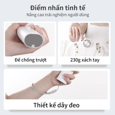 Quạt cầm tay Simplus Pink 4.000mAh – Không khí nén lạnh, tốc độ BlastX, bảo hành 1 năm 1 đổi 1 7
