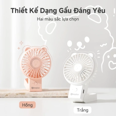 Quạt Cầm Tay Simplus Pink Mini Gập Lại Type-C 6 Tiếng Liên Tục Lite 3, Bảo hành 1 năm 1 đổi 1, Giá 93.900 VND 5