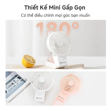 Quạt Cầm Tay Simplus Pink Mini Gập Lại Type-C 6 Tiếng Liên Tục Lite 3, Bảo hành 1 năm 1 đổi 1, Giá 93.900 VND 7