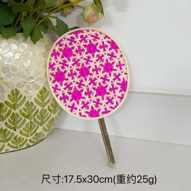 Quạt Cung Điện Tre Bện Đa Màu - Trang Trí Nhà Cửa Mùa Hè, Giá 130.798₫