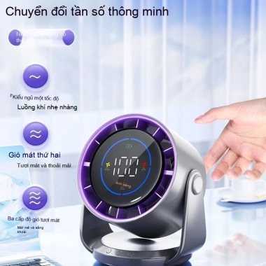 Quạt để bàn im lặng văn phòng Pin siêu dài gió lạnh tốc độ cao làm mát mạnh 7