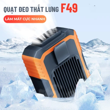 Quạt Đeo Thắt Lưng 6.000mAh Tích Điện & Sạc Dự Phòng, Quạt Đeo Hông Pin Sạc Công Suất Lớn - 179k 2