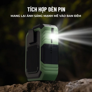 Quạt Đeo Thắt Lưng 6.000mAh Tích Điện & Sạc Dự Phòng, Quạt Đeo Hông Pin Sạc Công Suất Lớn - 179k 4