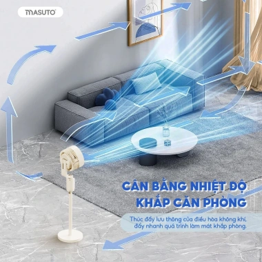 Quạt Điện Cây Masuto AI Thông Minh - Điều Khiển Giọng Nói, Phát Ion, Âm Tuần Hoàn, Tặng 10 Lì Xì, 1,455,000₫ 6