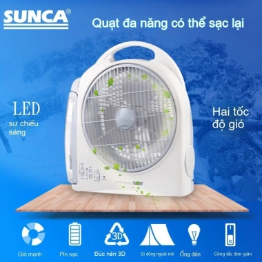 Quạt điện sạc SUNCA New Jia SF-299AL 10 inch khẩn cấp, yên tĩnh, giá 751.800₫ 11 Quạt điện sạc SUNCA New Jia SF-299AL 10 inch khẩn cấp, yên tĩnh, giá 751.800₫ 11