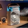 Quạt điều hòa hơi nước mini 3 chế độ, LED tích hợp, sạc USB, phun sương cho bàn, giá 100k, bảo hành 2