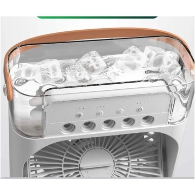 Quạt điều hòa hơi nước mini 3 chế độ, LED tích hợp, sạc USB, phun sương cho bàn, giá 100k, bảo hành 5