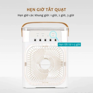 Quạt Điều Hoà Mini 5 Lỗ Phun Sương USB 600ml Đèn LED 7 Màu Giá 114.076₫