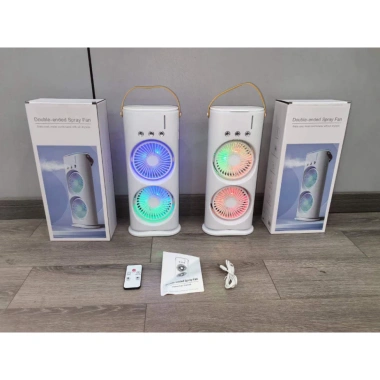 Quạt Điều Hòa Phun Sương Tích Điện 6-8h, Đèn LED, 2 Cánh Gió - Giá 131.800 VND