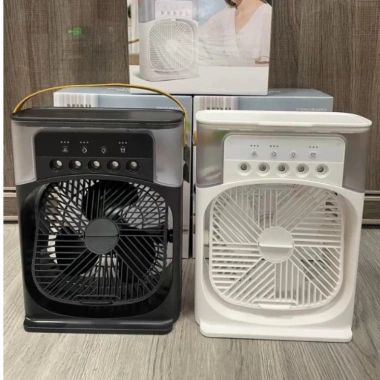 Quạt Điều Hòa Phun Sương Tích Điện 6-8h, Đèn LED, 2 Cánh Gió - Giá 131.800 VND