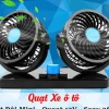 Quạt Đôi Mini ô tô 12V-24V, máy làm mát xe, 3 chế độ gió xoay 360, chỉ 85.900₫ 6