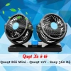 Quạt Đôi Mini ô tô 12V-24V, máy làm mát xe, 3 chế độ gió xoay 360, chỉ 85.900₫ 10