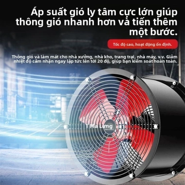 Quạt dòng chảy trục 220V, quạt ống cột công suất cao, hút công nghiệp, thông gió mạnh - Giá 1.563.800 VND 5 Quạt dòng chảy trục 220V, quạt ống cột công suất cao, hút công nghiệp, thông gió mạnh - Giá 1.563.800 VND 5