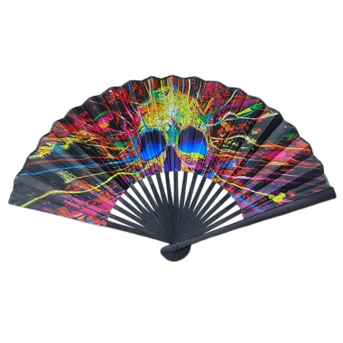 Quạt Gấp 23cm Cầm Tay In Hình Cầu Vồng Nhẫn Xương Tre Lạnh Lễ Hội Hiệu Suất Khiêu Vũ Giá 82.757 VND